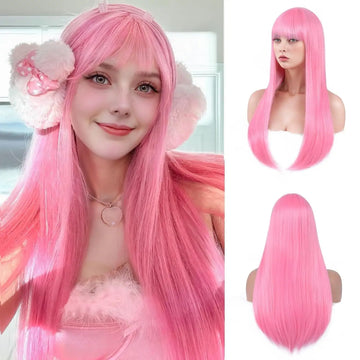 New Fashion Wigs for Women - Long Straight Hair, Natural and Smooth Synthetic Wigs with High-Temperature Fiber Full Head Cover.